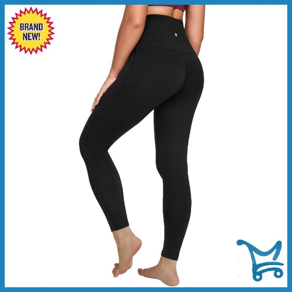 Ultra High Waisted Compression Leggings 27" Inseam Tummy Control Yoga Pants